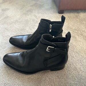 To Boot New York brand Black Leather Men's Ankle Boots